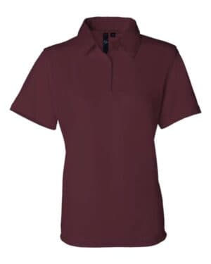 MAROON Sierra pacific 5469 women's moisture free mesh polo