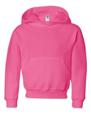 NEON PINK Jerzees 996YR nublend youth hooded sweatshirt