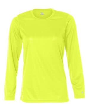 SAFETY YELLOW Badger 4164 women's b-core long sleeve t-shirt