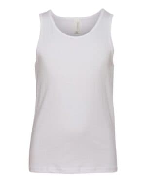 WHITE Bella canvas 3480Y youth jersey tank