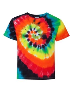 ILLUSION Dyenomite 20BMS youth multi-color spiral tie-dyed t-shirt
