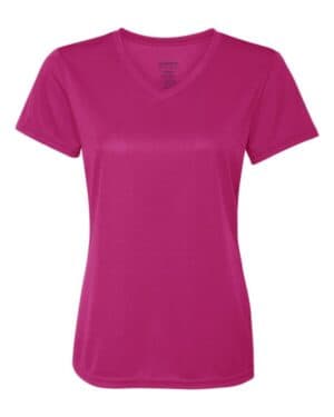POWER PINK Augusta sportswear 1790 women's nexgen performance v-neck t-shirt