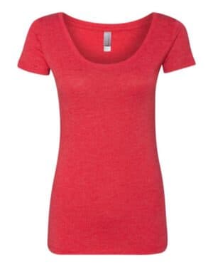 VINTAGE RED Next level 6730 womens triblend scoop neck t-shirt