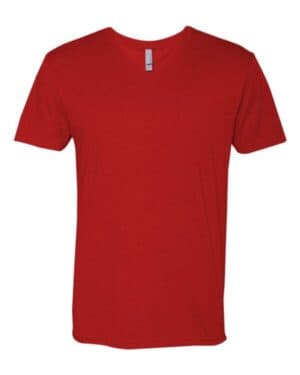 RED Next level 6240 cvc v-neck t-shirt