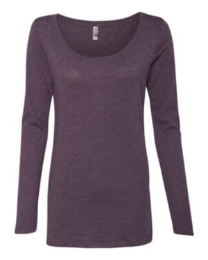 6731 womens triblend scoop neck long sleeve t-shirt