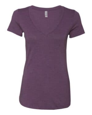 VINTAGE PURPLE Next level 6740 womens triblend deep v-neck t-shirt