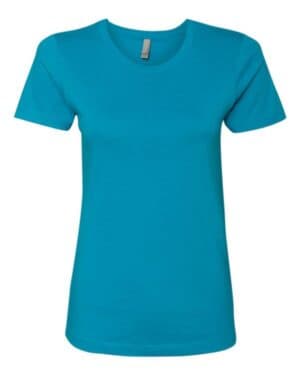 TURQUOISE Next level 3900 womens cotton t-shirt