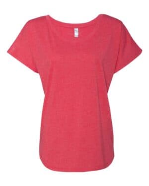 VINTAGE RED Next level 6760 womens triblend dolman t-shirt
