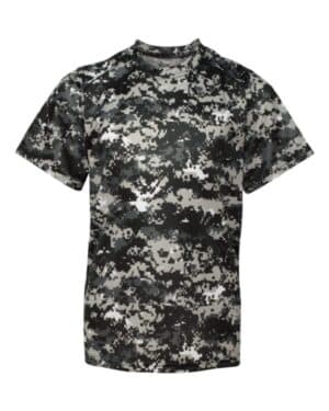 BLACK DIGITAL Badger 2180 youth digital camo t-shirt