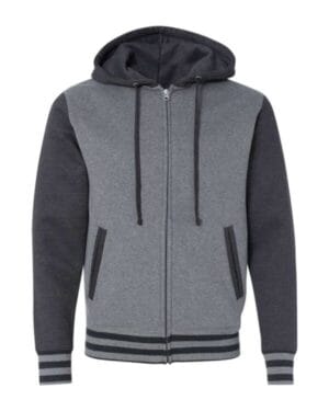 IND45UVZ unisex heavyweight varsity full-zip hooded sweatshirt