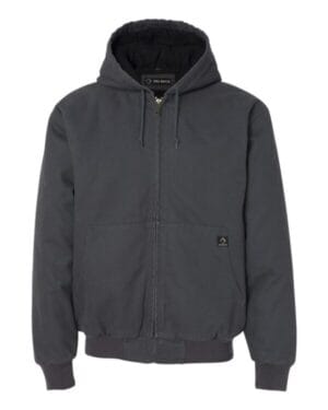 CHARCOAL 5020 cheyenne boulder cloth hooded jacket with tricot quilt lining