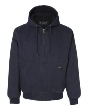 NAVY 5020 cheyenne boulder cloth hooded jacket with tricot quilt lining
