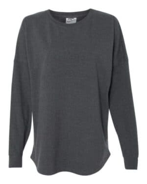 CHARCOAL HEATHER J america 8229 game day jersey long sleeve t-shirt