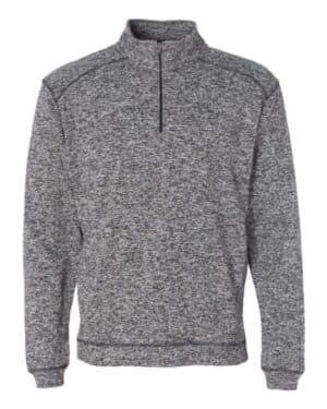 CHARCOAL FLECK J america 8614 cosmic fleece quarter-zip sweatshirt