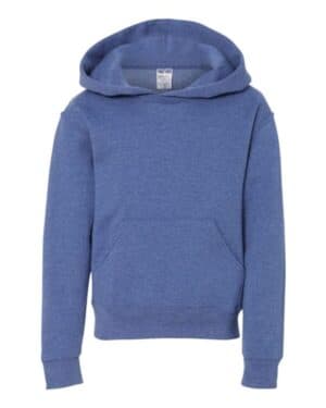 VINTAGE HEATHER BLUE Jerzees 996YR nublend youth hooded sweatshirt
