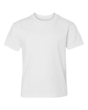 WHITE Hanes 498Y perfect-t youth t-shirt