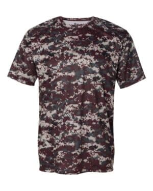 MAROON DIGITAL Badger 4180 digital camo t-shirt