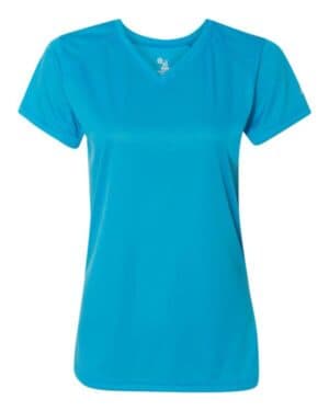 ELECTRIC BLUE Badger 4162 womens b-core v-neck t-shirt