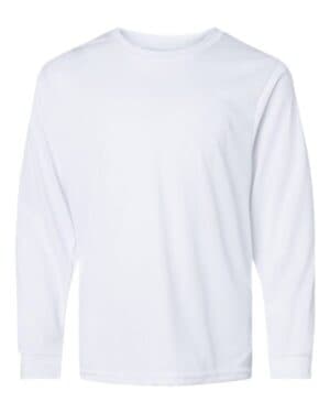 WHITE C2 sport 5204 youth performance long sleeve t-shirt