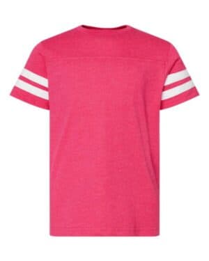 Lat 6137 youth football fine jersey tee