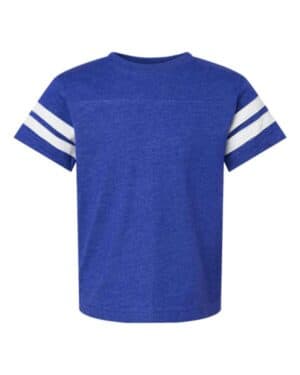 VINTAGE ROYAL/ WHITE Lat 6137 youth football fine jersey tee