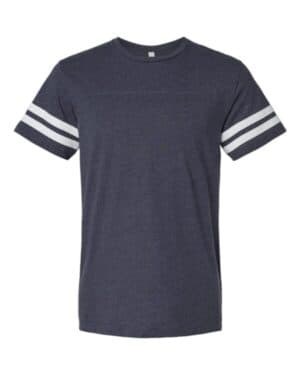 VINTAGE NAVY/ WHITE Lat 6937 football fine jersey tee