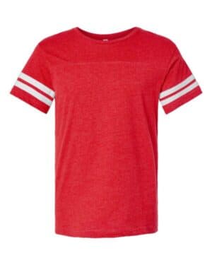 VINTAGE RED/ WHITE Lat 6937 football fine jersey tee