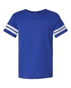 VINTAGE ROYAL/ WHITE Lat 6937 football fine jersey tee