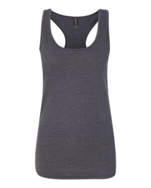 HEATHER DARK GREY Anvil 6751L womens triblend racerback tank top