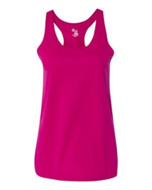 HOT PINK Badger 4166 womens b-core racerback tank top