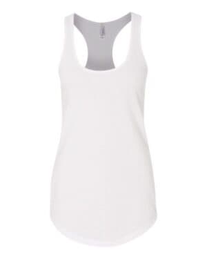 WHITE 6933 womens lightweight french terry racerback tank