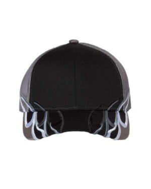 BLACK/ CHARCOAL Outdoor cap WAV605M flame mesh-back cap