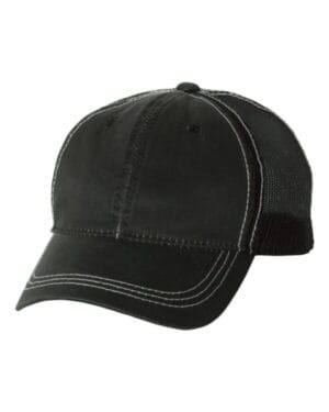 BLACK Outdoor cap HPD610M weathered mesh-back cap