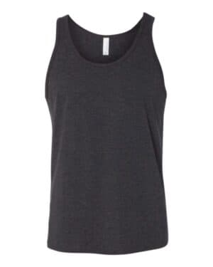 CHARCOAL BLACK TRIBLEND/ SOLID BLACK TRIBLEND Bella canvas 3480 jersey tank
