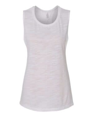 WHITE SLUB Bella canvas 8803 women's flowy scoop muscle tank