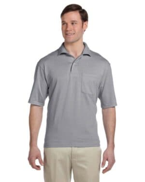 Jerzees 436P adult spotshield pocket jersey polo