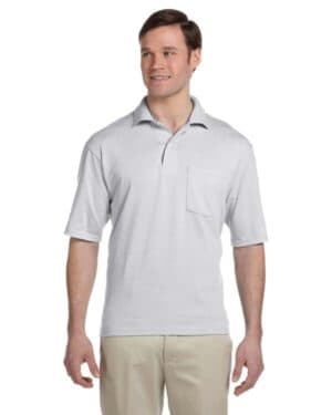 ASH Jerzees 436P adult spotshield pocket jersey polo