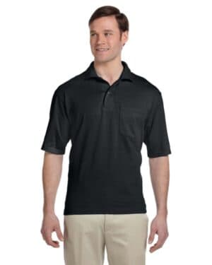 Jerzees 436P adult spotshield pocket jersey polo