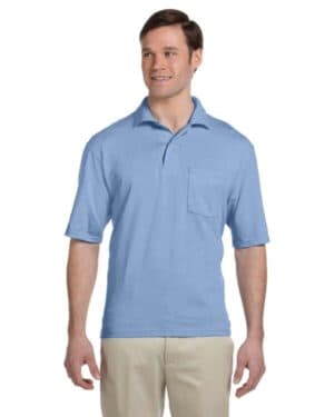 Jerzees 436P adult spotshield pocket jersey polo