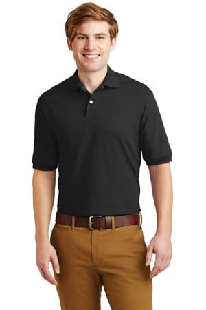 BLACK 437M jerzees-spotshield 54-ounce jersey knit sport shirt 