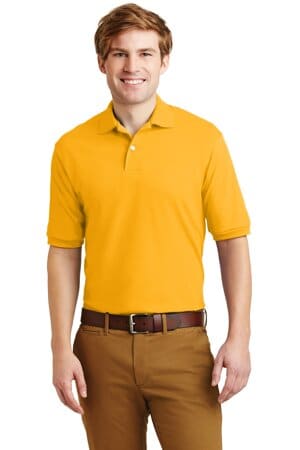 GOLD 437M jerzees-spotshield 54-ounce jersey knit sport shirt 