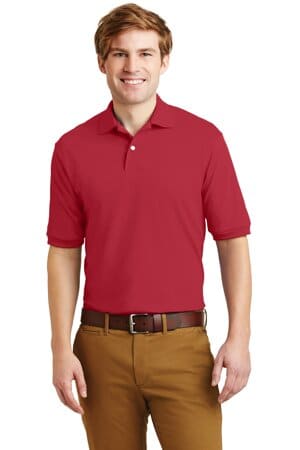 TRUE RED 437M jerzees-spotshield 54-ounce jersey knit sport shirt 