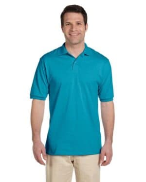 CALIFORNIA BLUE Jerzees 437 adult spotshield jersey polo