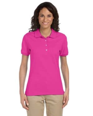 CYBER PINK Jerzees 437W ladies' spotshield jersey polo