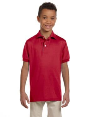 Jerzees 437Y youth spotshield jersey polo