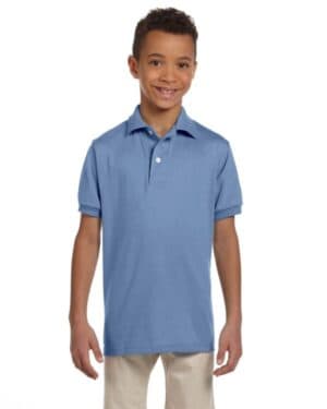 LIGHT BLUE Jerzees 437Y youth spotshield jersey polo