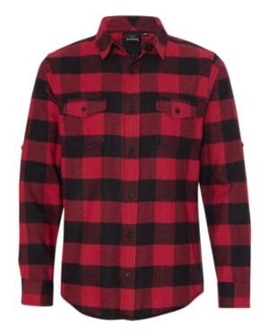 RED/ BLACK BUFFALO Burnside 8210 yarn-dyed long sleeve flannel shirt