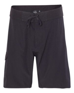 SOLID BLACK Burnside 9371 diamond dobby board shorts