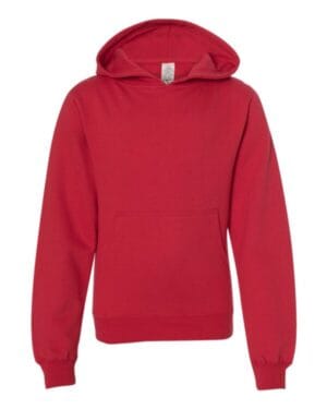 RED Independent trading co SS4001Y youth midweight hooded sweatshirt