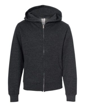 CHARCOAL HEATHER SS4001YZ youth midweight full-zip hooded sweatshirt